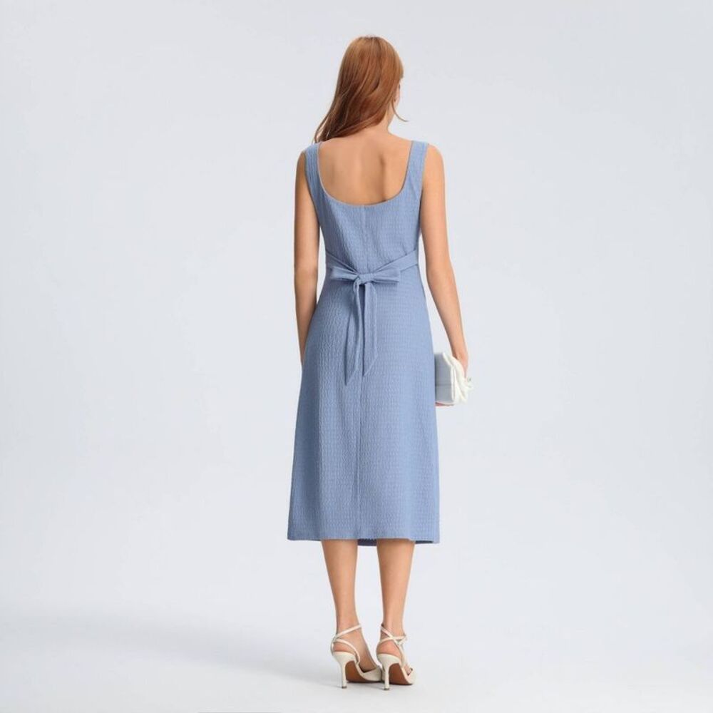A New Day - Women's Open Back Midi Dress - A New Day Light Blu Blue - Picture 2 of 4